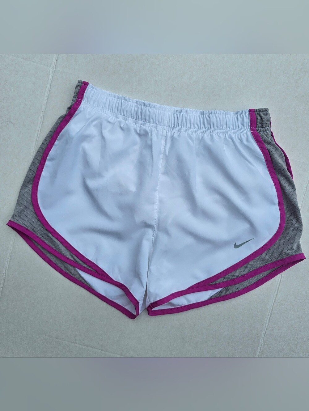 Nike Women's White Running Shorts with Pink Trim
